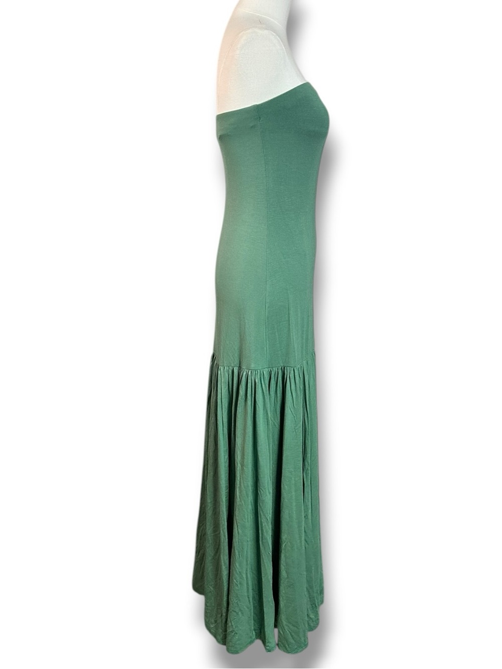 Free People Lara Strapless Tube Midi Dress in Jade Green Small NWT Summer 70s - Picture 7 of 12